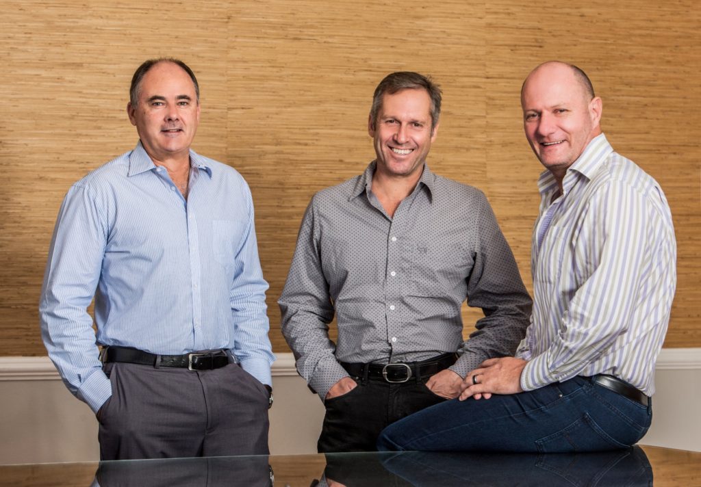 Gelvenor Chief Executive, Dicky Coetzee, Jacobs Capital director Leon Raubenheimer & Jacobs Capital CEO Wessel Jacobs (med res)